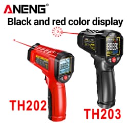 ANENG TH203 Smart Industrial Infrared Thermometer -50~600℃ Temperature Gun VA Reverse Color Screen Tester Meter Pyrometer Tools