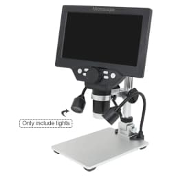 Microscope Dual Light Source Illumination Portable Lamp for MG1600 Soldering Microscope Adjustable Brightness Bendable Bracket