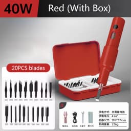 40W New Electric Carving Knife Set Furniture Carpentry Root Carving Knife Tool Sculpture Carpenter Chisel Wood With 20PCS Blade