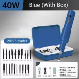 40W New Electric Carving Knife Set Furniture Carpentry Root Carving Knife Tool Sculpture Carpenter Chisel Wood With 20PCS Blade