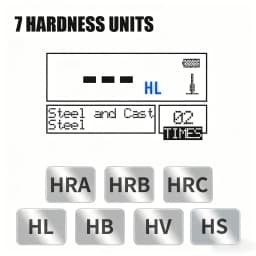 Leeb Hardness Tester Portable Rebound Meter Durometer HL、HB、HRB、HRC、HRA、HV、HS for Metal Steel Without Standard Block