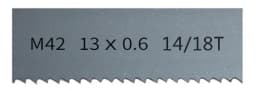 M42 bimetal 1/2 "band saw blade for woodworking. 1140-2930mm*13mm*0.6mm, with 6-14tpi band saw blade, support customization.