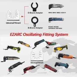 EZARC 4PCS Diamond Oscillating Tool Blade Set, Multi Tool Mortar Cutting Saw Blades Precise for Grout Removal, Soft Tile Cut