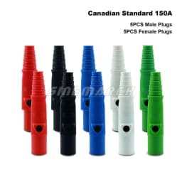 10PCS R-LOK 150A Male Female Plug Set Single Pole Power Connector Highly Insulated Housing High Conductivity
