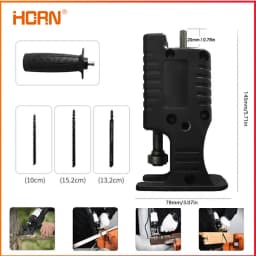 Portable Reciprocating Electric Saw Drill Adapter with 3 Saw Blades Wood Metal Cutting Modified Tool Attachment for DIY Projects