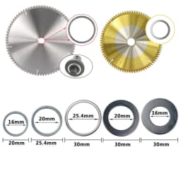 5Pc 16mm 20mm 25.4mm 30mm Circular Saw Blade Reducing Rings Conversion Ring Cutting Disc Woodworking Tools Cutting Washer Set
