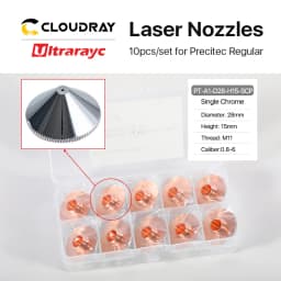 Ultrarayc 10pcs/Set Laser Nozzle Single Double Chrome-plated Layers D28 Caliber 0.8-6.0mm for Precitec WSX Fiber Cutting Head