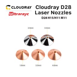 Ultrarayc 10pcs/Set Laser Nozzle Single Double Chrome-plated Layers D28 Caliber 0.8-6.0mm for Precitec WSX Fiber Cutting Head
