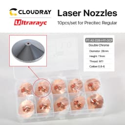 Ultrarayc 10pcs/Set Laser Nozzle Single Double Chrome-plated Layers D28 Caliber 0.8-6.0mm for Precitec WSX Fiber Cutting Head