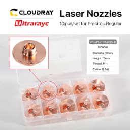 Ultrarayc 10pcs/Set Laser Nozzle Single Double Chrome-plated Layers D28 Caliber 0.8-6.0mm for Precitec WSX Fiber Cutting Head