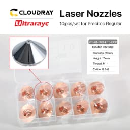 Ultrarayc 10pcs/Set Laser Nozzle Single Double Chrome-plated Layers D28 Caliber 0.8-6.0mm for Precitec WSX Fiber Cutting Head