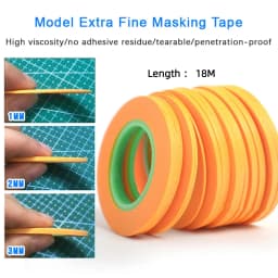 3/4/9 Rolls Model Masking Tape Fine Line DIY Cover Tape for Gundam Hobby Model Paint Tool 1/2/3/6/8/10/12/15/18/20/24/30mm