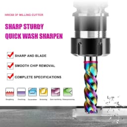 SHAZAM TGP-HRC60 3-Flute Color Circle DLC-Coating Tungsten Steel Carbide Aluminum Flat End Endmills CNC Machining Milling Cutter