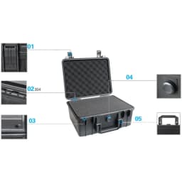 Waterproof Hard Toolbox Safety Protector Box Portable Organizer Hardware Storage Tool Case Impact Resistant Instrument Case
