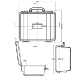 Waterproof Hard Toolbox Safety Protector Box Portable Organizer Hardware Storage Tool Case Impact Resistant Instrument Case