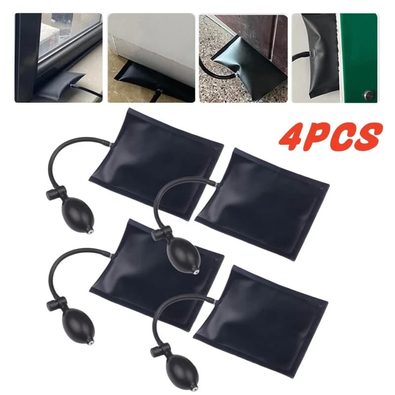 4Pcs Air Pump Wedges Inflatable Airbag Shim Bag For Car Door Windows Powerful Installation Alignment Repair Tool & Leveling Kit