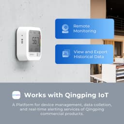 Qingping Thermometer Hygrometer CO2 Detetor, Remote Monitoring, Temperature & Humidity Monitor,Fast Alert Notification, Recharge
