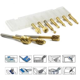 10/20pcs HSS Routing Router Drill Bits Set for Dremel Carbide Rotary Burrs Tools Wood Stone Metal Root Carving Milling Cutter