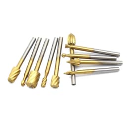 10/20pcs HSS Routing Router Drill Bits Set for Dremel Carbide Rotary Burrs Tools Wood Stone Metal Root Carving Milling Cutter