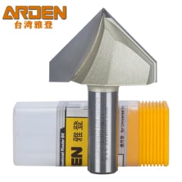 ARDEN Carbide 90 Degree V Bit 1/4" 1/2" Shank V-groove Slotting Router Bit Woodworking Chamfering 3D Engraving for MDF Hardwood