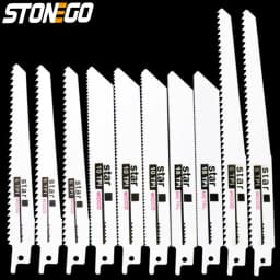 STONEGO 10PCS Reciprocating Saw Blade Jig Saw Blades For Wood/Metal Cutting Woodworking Tools Stonego Power Tool Accessories
