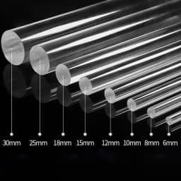 1/2/5/10Pcs Clear Acrylic Solid Rod DIY Craft Architectural Model Material Acrylic Transparent Rod Length 100-300mm