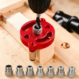 Self Center Dowel Jig Handheld Drill Guide for Straight Holes Wood Panel Hole Puncher Locator Woodworking Joints Tool