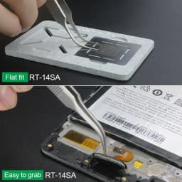 RELIFE RT-14A RT-14SA High Hardness Maintenance Tweezers Anti-Static Straight Curved Phone CPU IC Repair Clips Hand Tool