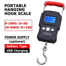 50Kg/5g Portable Scales LCD Digital Fishing Hanging Scale Luggage Suitcase Baggage Weight Travel Scales Electronic Weight Tool