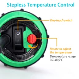 AC220V 1600W Plastic Welding Gun Machine Electric Hot Air Gun Plastic Welding Torch + Heating Core + Flat Head Accessories