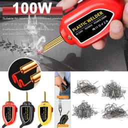 100W Portable Plastic Welder Hot Stapler Plastic Repair Kit Car Bumper Crack Kayak Repair Plastic Welding Machine Soldering Iron
