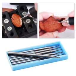 6pcs/set 2.35 Handle Tungsten Steel Engraving Cutter Electric Hollow New 204 Threading Machine Olive Core Carving Cut 1.0-2.3mm
