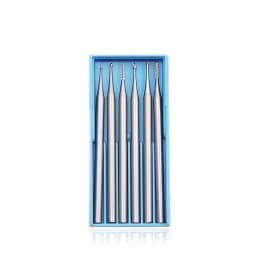 6pcs/set 2.35 Handle Tungsten Steel Engraving Cutter Electric Hollow New 204 Threading Machine Olive Core Carving Cut 1.0-2.3mm
