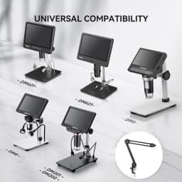 TOMLOV Flexible Arm Digital Microscope Stand, Upgraded Suspension Boom Scissor Arm Stand Heavy Duty Mic Arm For Diy Solding