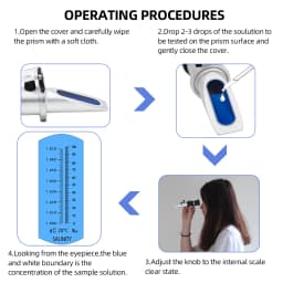 Handheld Salinity Refractometer 0-100% Salinometer 1.000-1.070SG Salinity Seawater Salinometer For Aquarium