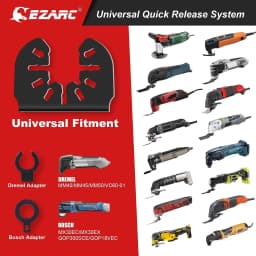 EZARC Oscillating Multi Tool Hook Knife Blade, 3PCS Multitool Saw Blades for Cutting Soft Materials Roofing Shingles, PVC Carpet