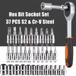 46-Piece Car Repair Kit with Green Ratchet Tools for Vehicle Maintenance