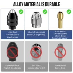 Keyless Chuck1/32" to 1/8" Replacement 4486 and 4485 Drill Keyless Chuck Shank Rotary Tool Quick Change Adapter Kit Compatible