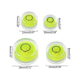 5pcs Round Horizontal Bubble Level High Precision Environmental Bulls Eye Spirit Level Accessories For Measuring Instrume