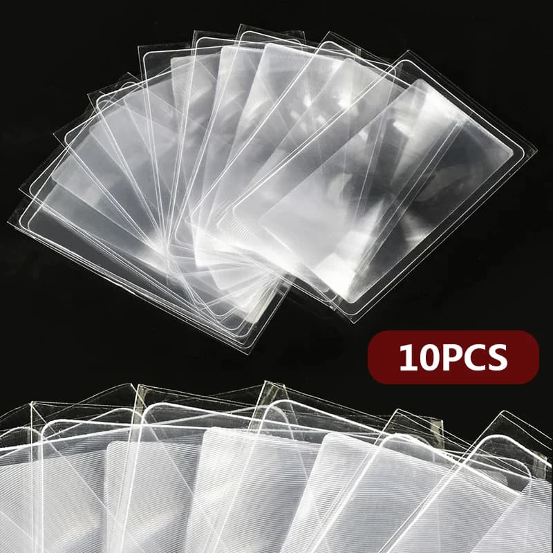 10PCS Magnifiers Credit Card Shape 3 X Transparent Magnifier Magnification Magnifying Fresnel LENS Made of Plastics