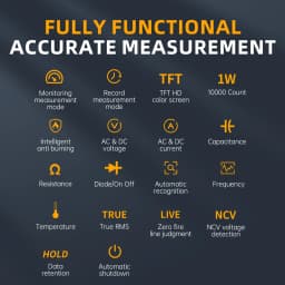 FNIRSI DMT-99 Digital Multimeter 9999Counts Auto Range 1000V 10A AC DC Voltage Resistance Capacitance Diode NCV Hz Live Wire