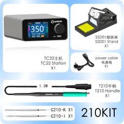 GEEBOON 220W TC22 soldering station compatible with 115/210/245/T12 soldering tip color curve display soldering rework station