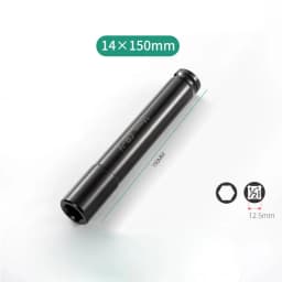 150mm Long Deep Impact 6 Point Wrench Socket Head 1/2" Drive Adapter Antirust Hex Wrench Socket Set 14/17/18/19/21/22/24/27mm