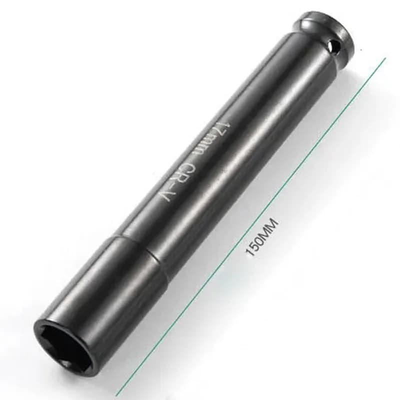 150mm Long Deep Impact 6 Point Wrench Socket Head 1/2" Drive Adapter Antirust Hex Wrench Socket Set 14/17/18/19/21/22/24/27mm