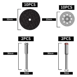 Cutting Discs for Dremel Rotary Tool, 3 Different Saw Blades ,Cutting Wood/Metal/Plastic/Glass/Stone and Make DIY Craft