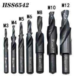 90/180 Degree Two Stage Step Drill Bit M3-M12 Screw Counterbore Twist Drill Chamfer Countersink Hole Saw Metalworking Tool