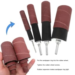 Drum Sanding Kit 20 Pcs Rubber Spindle Sanding Drum Sander Tool Kit Set for Drill Press for Home Improvement Hobbies Carpentry