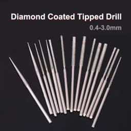 Diamond Coated Tipped 0.4-3mm Drill Bit for Tile Jewellery Glass Drilling Hole Needle Jade Agate Amber Jade Stone Drill