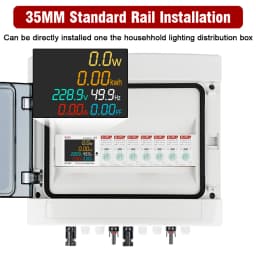 EARU 6IN1 Din Rail 110V 220V 380V 100A Voltage Current Frequency Power Factor Active Electric KWh Energy Meter Monitor Voltmeter