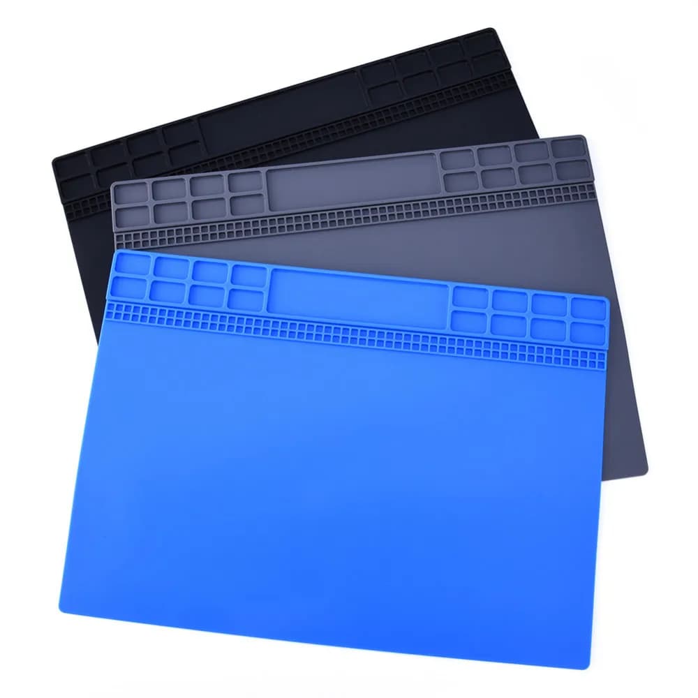 Heat Insulation Silicone Pad Desk Mat Maintenance Platform For BGA Soldering Repair Station Repair Tools Grey/Black/Darkblue